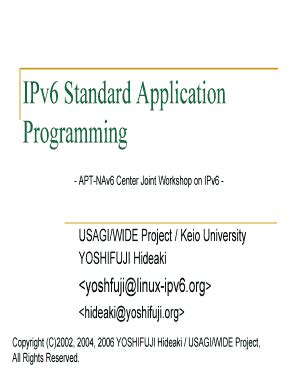 Fillable Online Linux Ipv Ipv Application Programming Interface