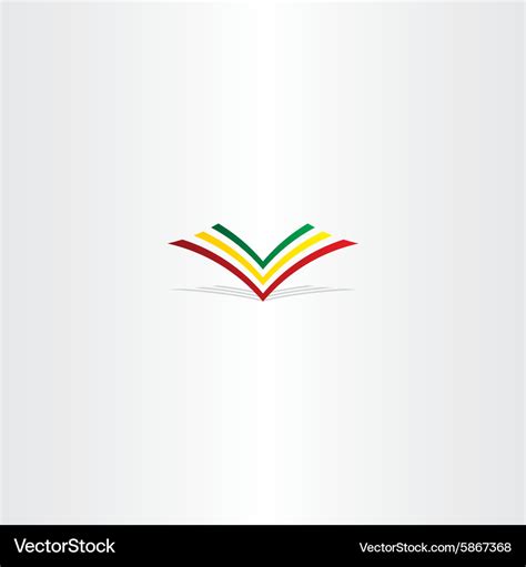 Colorful book logo sign element Royalty Free Vector Image