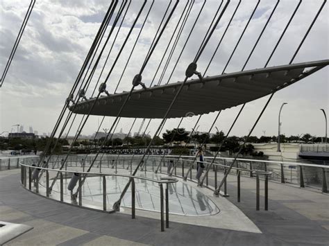 Lusail Bridge Qetaifan Island Lusail Boulevard Qatar Hanging Bridge