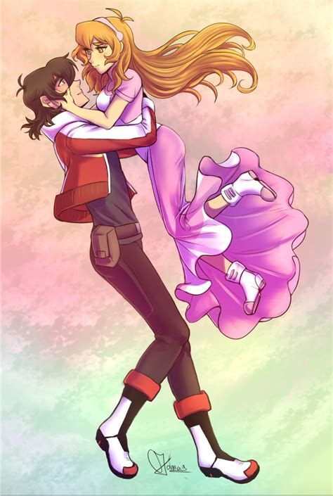 Keith With Pidgekatie Holt In His Arms From Voltron Legendary Defender Voltron Comics Voltron