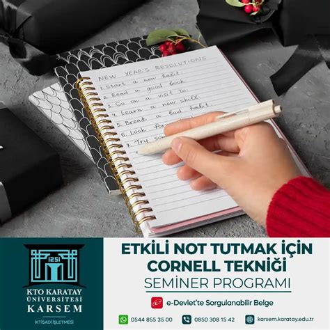 Etkili Not Tutmak İçin Cornell Tekniği Semineri