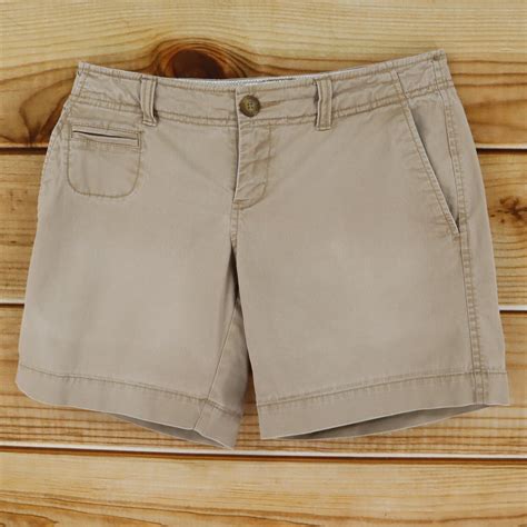 Old Navy Chino Shorts Low Rise Womens Sz 2 Brown Cotton Blend Pockets Belt Loops Ebay