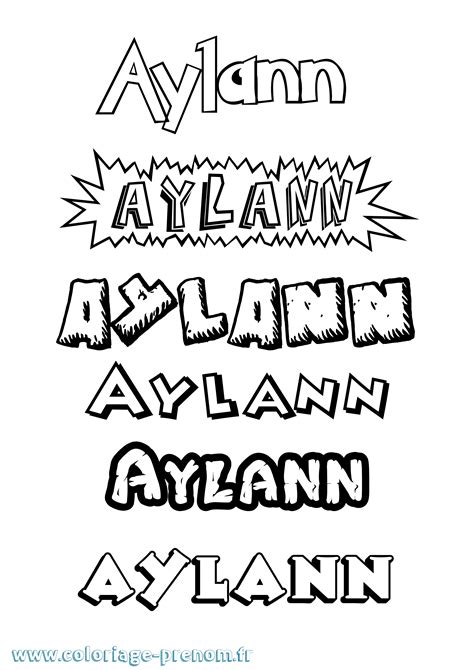 Coloriage Du Pr Nom Aylann Imprimer Ou T L Charger Facilement