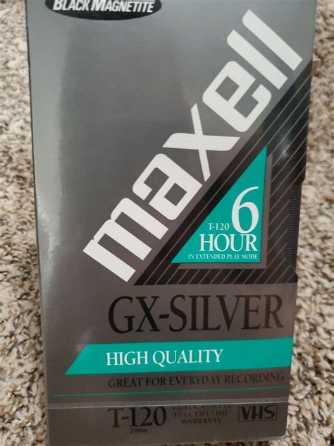 Maxell GX SILVER T 120 6 Hour VHS Blank Video Tape HIGH QUALITY NEW