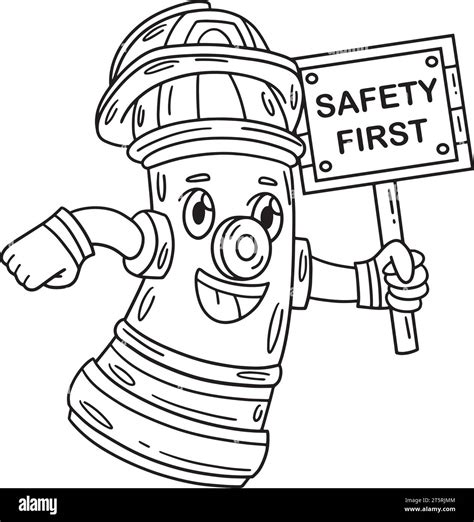 Fire Hydrant Isolated Coloring Page For Kids Stock Vector Image And Art