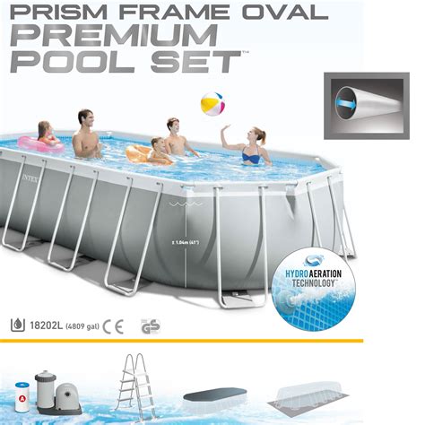 Swimming Pools Frame Pools Intex Frame Pool Set Prism Oval X X