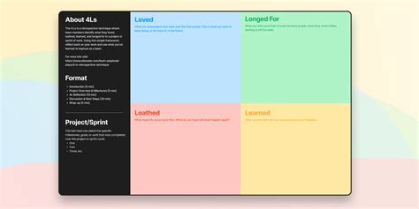 L Project Retro Template Figma