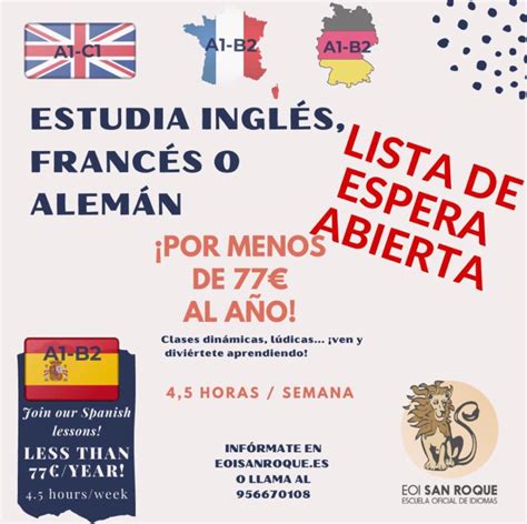 Todavía es posible matricularse en la Escuela Oficial de Idiomas San