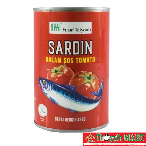 Yusuf Taiyoob Sardin Dalam Sos Tomato Gm Gm Yuta Sardine In