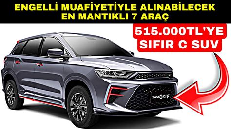 515 000 TL YE ÖTVSİZ C SUV SON İNDİRİMLERDEN SONRA ÖTV SİZ ALINABİLECEK