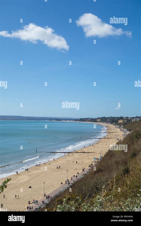 West Beach And Poole Bay With Canford Cliffs And Sandbanks In The