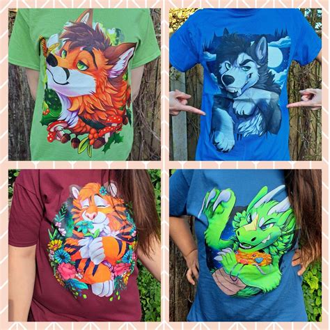 Furry Tshirts Dragons Tigers Foxes And Wolves Etsy