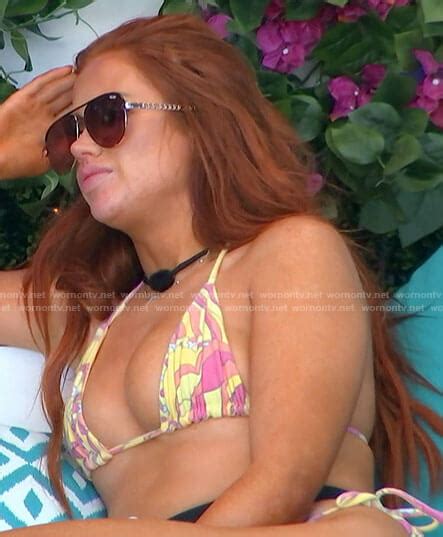 WornOnTV Sydneys Printed Triangle Bikini On Love Island USA Sydney