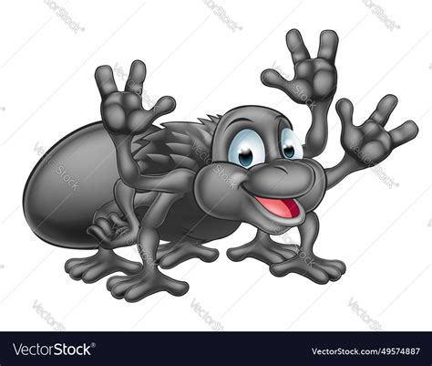 Spider cartoon character Royalty Free Vector Image