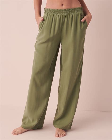 Wide Leg Pants Khaki La Vie En Rose