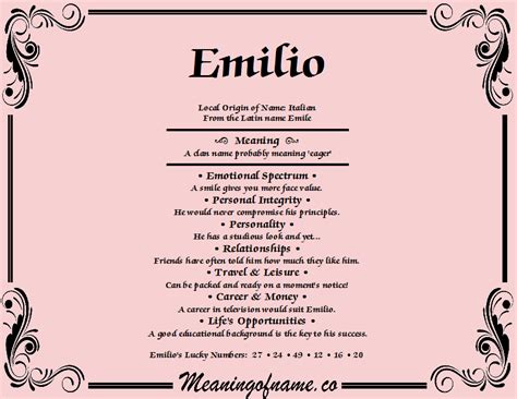 Emilio - Meaning of Name