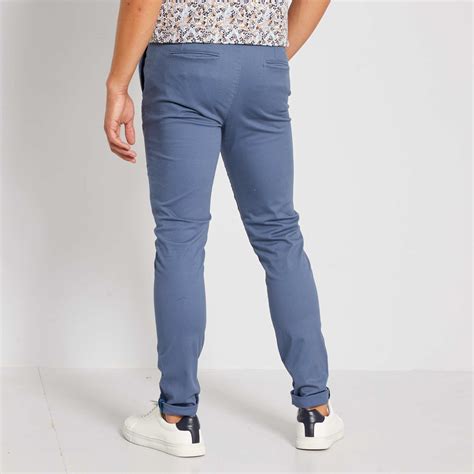 Pantalón chino skinny L34 Hombre talla S XXL AZUL Kiabi 15 00