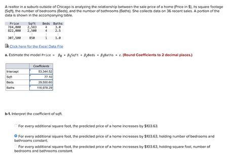 Solved A Realtor In A Suburb Outside Of Chicago Is Analyzing Chegg