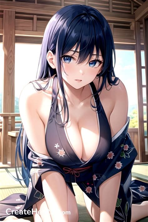 Kimono Sunny Blue Hair Hentai AI Porn