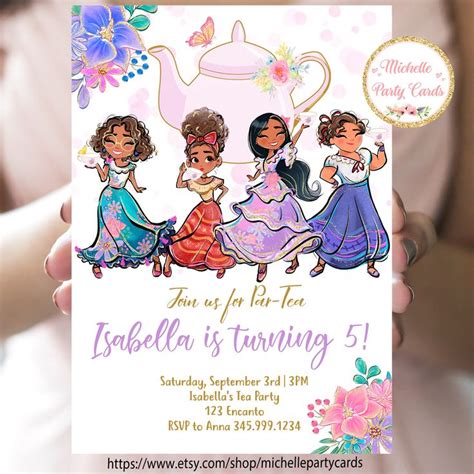 Tea Party Familia Madrigal Invitation Encanto Tea Party Encanto