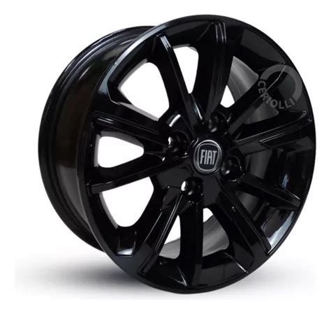 Rodas Fiat Cronos Hgt Aro 14 Bicos Jogo Cor Black Piano P