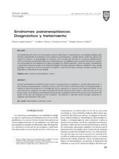 Síndromes paraneoplásicos Diagnóstico y tratamiento s 237 ndromes