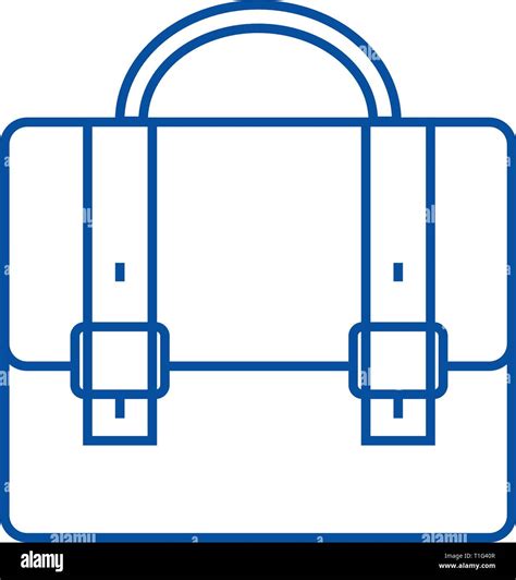 Business Case Portfolio Line Icon Concept Business Case Portfolio Flat