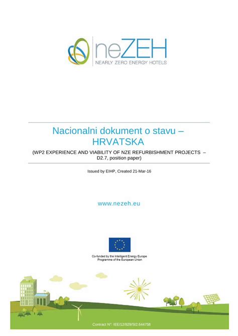 PDF Nacionalni Dokument O Stavu HRVATSKA Nezeh Eu National