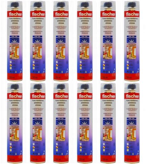 12x Piana Fischer ZIMOWA 750ml pianka pu montażowa 11446855484