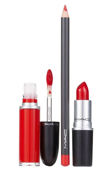 Mac Red Lip Kit Lipstick Lipstickset Tideas Holiday Mac Red