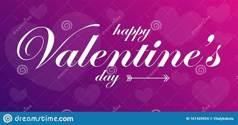 Happy Valentine`s Day Greeting Card Vector Illustration Stock Vector