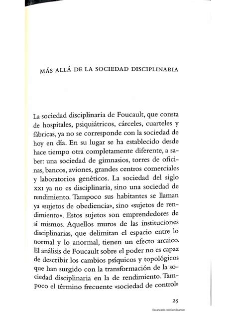 Mas Alla De La Sociedad Disciplinaria Pdf