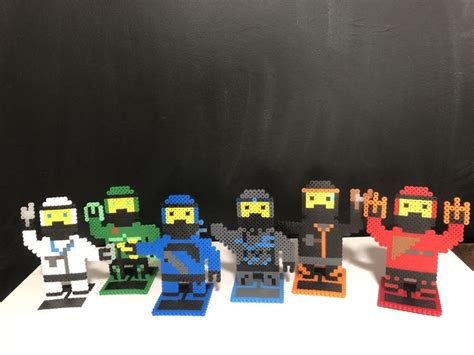 Perler Beads Lego Ninjago Characters With Attachable Stand Perler