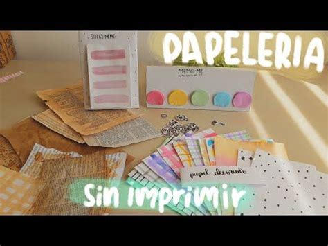 Haz tu propia papelería casera SIN IMPRIMIR pt 2 YouTube Memo