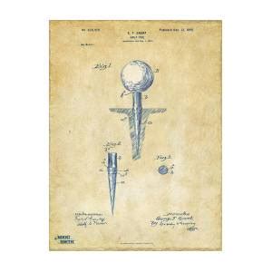 Vintage Golf Club Patent Artwork Art Print By Nikki Marie Smith