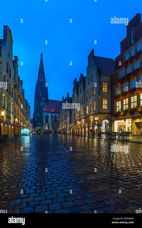 Historic Gabled Houses At Prinzipalmarkt High Resolution Stock