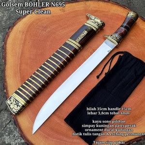 Jual GOLOK PISAU SEMBELIH BAJA BOHLER N695 SUPER TAJAM 35 CM K110 35