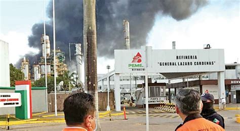 Incendio en refinería de Minatitlán deja siete heridos cinco de ellos