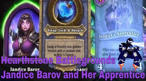 Hearthstone Battlegrounds Jandice Barov And Her Apprentice YouTube