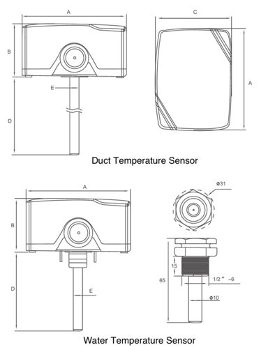 10k Ntc Duct Temperature Sensor For Hvac Buy Ntc Temperature Sensor