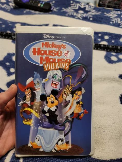 DISNEY PRESENTS MICKEYS House Of Mouse Villains VHS Clamshell Case EUR