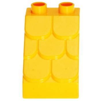 LEGO Duplo Brick 3 X 2 X 2 Slope Shingled 15580 Bright Light Orange