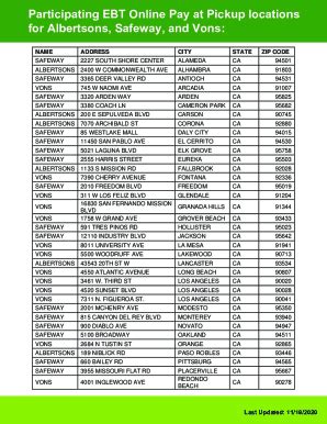 Fillable Online File Lacounty Online EBT Participant List For