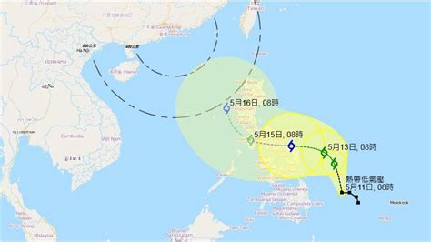 天文台預測強烈熱帶風暴逼近 周六逼近本港800公里範圍