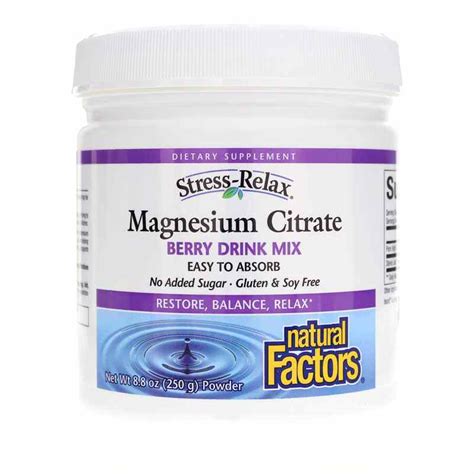 Stress Relax Magnesium Citrate Natural Factors