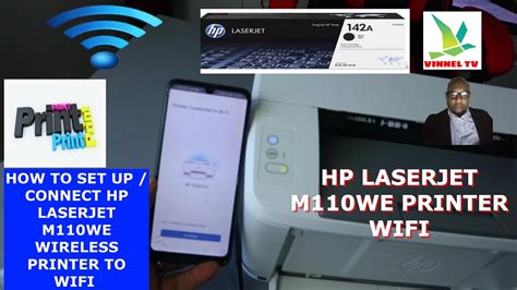 How To Set Up Connect Hp Laserjet M110we Printer To Wifi Youtube