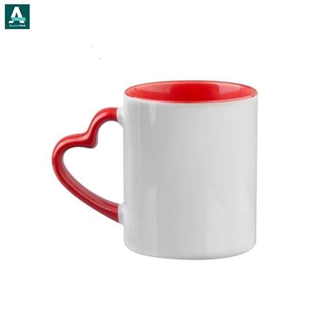 White Plain Personalized Heart Handle Mug For Gifting At Rs Piece