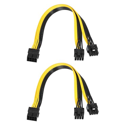 Uxcell 8 Pin Female To Dual Pcie 8 Pin Male Pci Express Power Adapter Gpu Splitter Cable 320mm