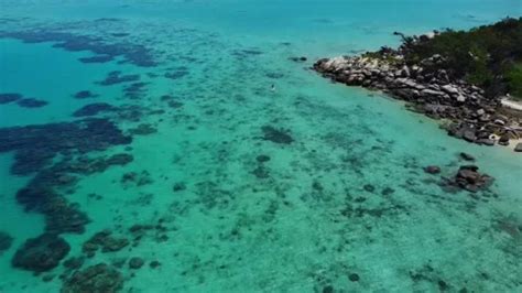 Stunning drone footage of the blue lagoo... | Stock Video | Pond5