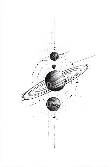 solar system tattoo 3
